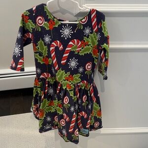 Festive Candy Cane Kids Dress